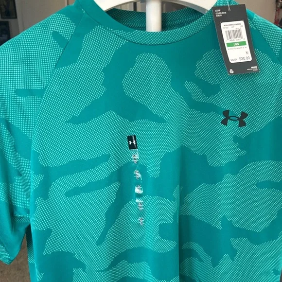 Under Armour Men's Teal Shirt Size L - Picture 3 of 5